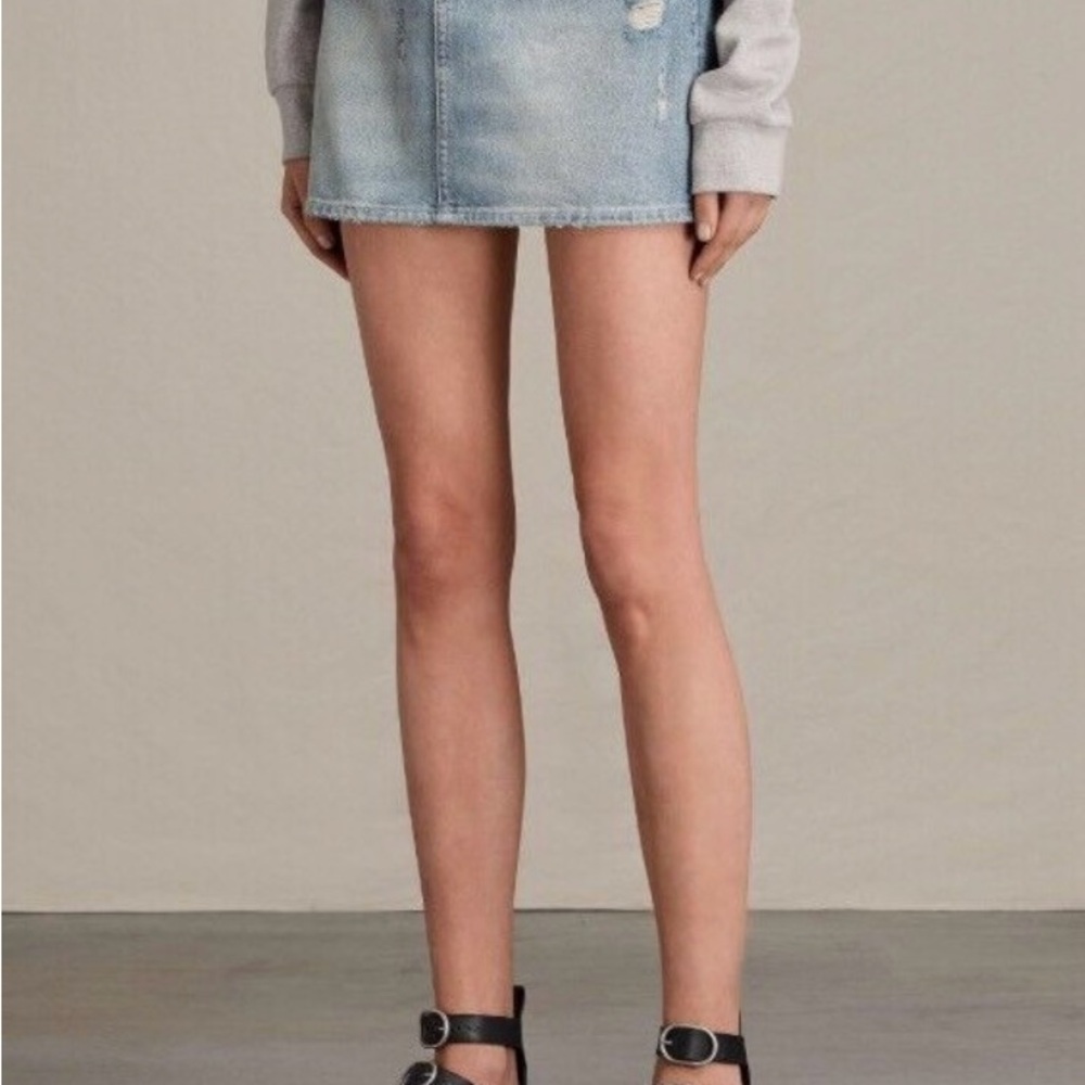 All Saints Denim Skirt - Picture 2 of 5